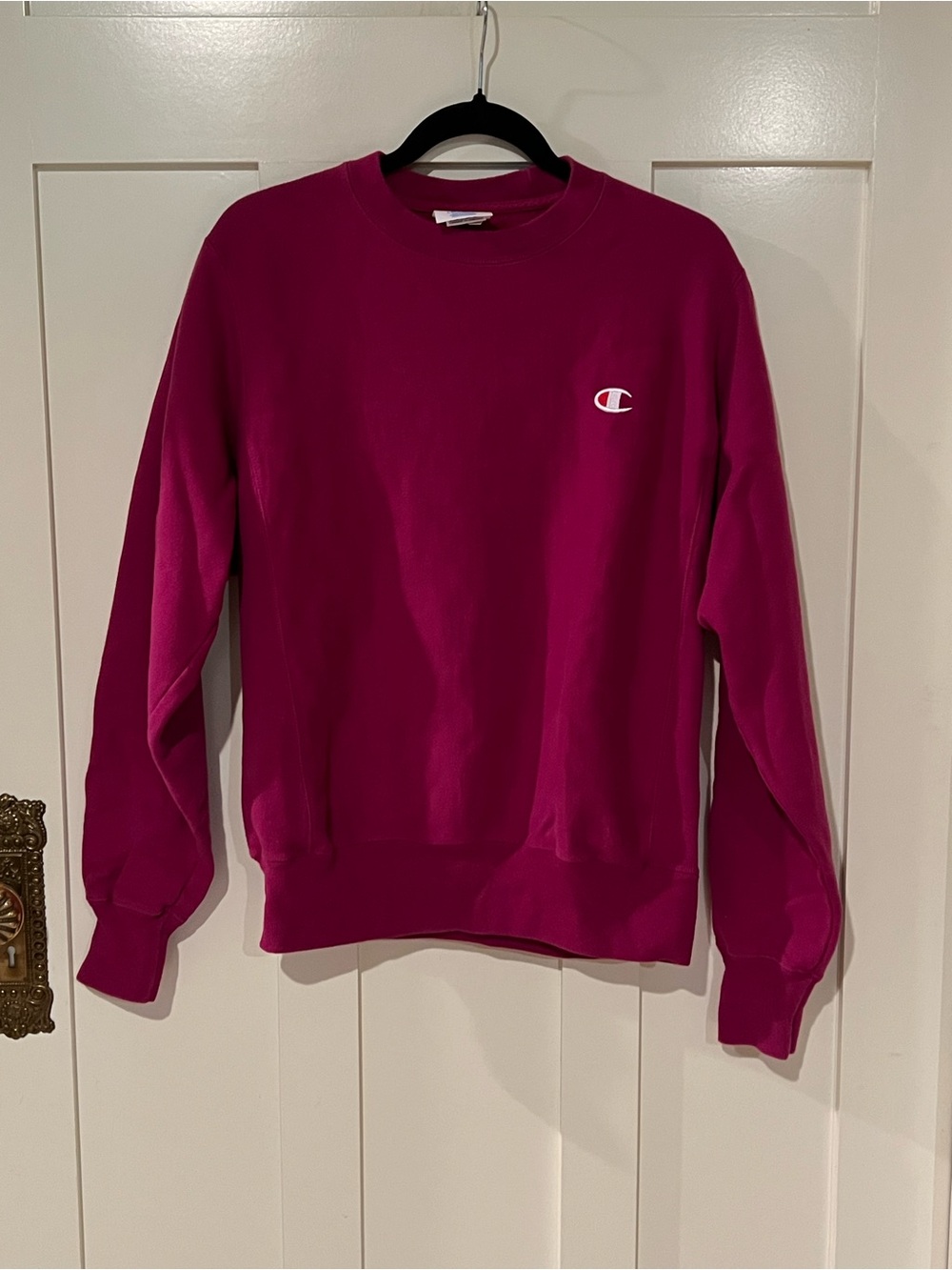 Champion Reverse Weave Magenta Pink Crewneck Sweatshirt Size Small